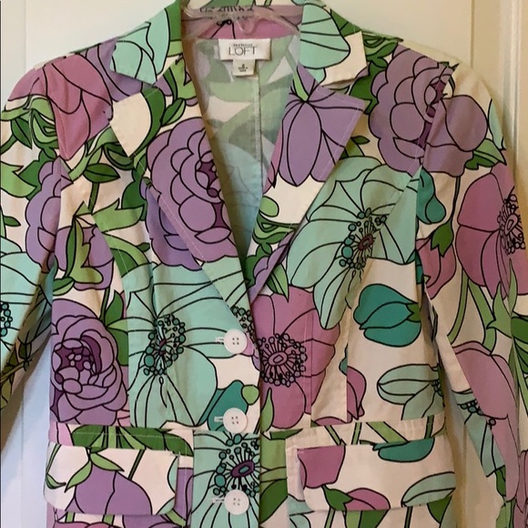 🎀 2 for $30 Loft Floral Blazer Jacket - Picture 2 of 4